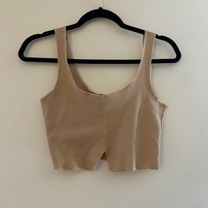 COPY - PAC CARES PACSUN ECO FRIENDLY TAN SIZ SMALL CROP TOP TANK TOP